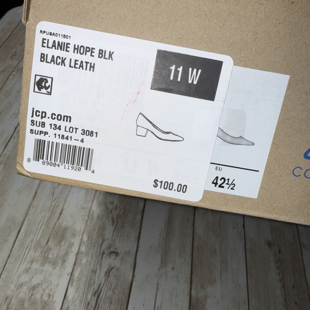 Clarks Women's Elanie Hope‎ Pump Black Size 11 Wide Black - Picture 10 of 11